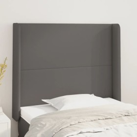 Headboard with ears gray synthetic leather 93x16x118/128cm by vidaXL, Headboards and footboards - Ref: Foro24-3119382, Price:...