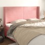 Cabecero con orejas de terciopelo rosa 163x16x118/128 cm de vidaXL, Cabeceros y pies de cama - Ref: Foro24-3119359, Precio: 1...