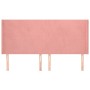 Headboard with pink velvet ears 163x16x118/128 cm by vidaXL, Headboards and footboards - Ref: Foro24-3119359, Price: 131,04 €...