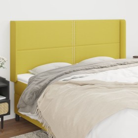 Headboard with green fabric ears 163x16x118/128 cm by vidaXL, Headboards and footboards - Ref: Foro24-3119453, Price: 108,99 ...