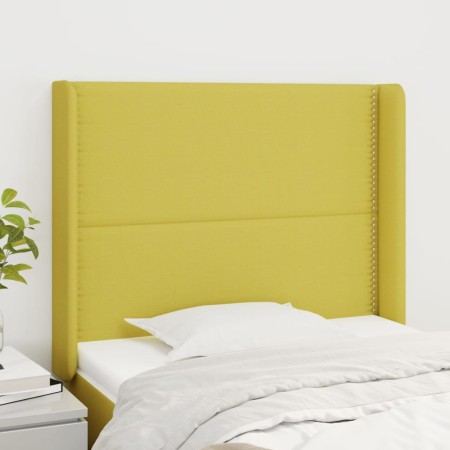 Headboard with green fabric ears 93x16x118/128 cm by vidaXL, Headboards and footboards - Ref: Foro24-3119429, Price: 67,99 €,...