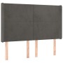 Headboard with dark gray velvet ears 147x16x118/128 cm by vidaXL, Headboards and footboards - Ref: Foro24-3119349, Price: 118...