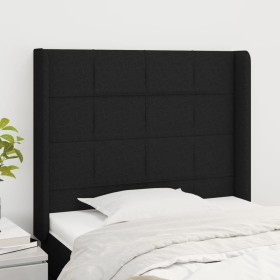 Headboard with black fabric ears 103x16x118/128 cm by vidaXL, Headboards and footboards - Ref: Foro24-3119572, Price: 77,43 €...