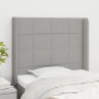 Cabecero con orejas de tela gris claro 93x16x118/128 cm de vidaXL, Cabeceros y pies de cama - Ref: Foro24-3119562, Precio: 75...