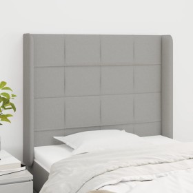 Headboard with light gray fabric ears 93x16x118/128 cm by vidaXL, Headboards and footboards - Ref: Foro24-3119562, Price: 74,...