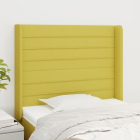 Headboard with green fabric ears 93x16x118/128 cm by vidaXL, Headboards and footboards - Ref: Foro24-3119709, Price: 72,77 €,...