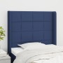 Headboard with blue fabric ears 83x16x118/128 cm by vidaXL, Headboards and footboards - Ref: Foro24-3119560, Price: 71,56 €, ...