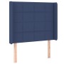 Headboard with blue fabric ears 83x16x118/128 cm by vidaXL, Headboards and footboards - Ref: Foro24-3119560, Price: 71,56 €, ...