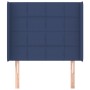 Headboard with blue fabric ears 83x16x118/128 cm by vidaXL, Headboards and footboards - Ref: Foro24-3119560, Price: 71,56 €, ...