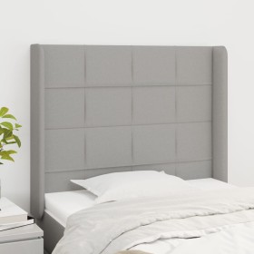 Headboard with light gray fabric ears 103x16x118/128 cm by vidaXL, Headboards and footboards - Ref: Foro24-3119570, Price: 76...