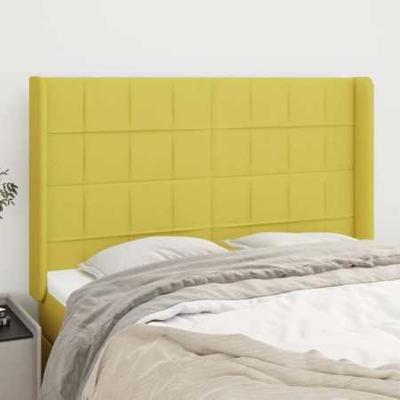 Headboard with green fabric ears 147x16x118/128 cm by vidaXL, Headboards and footboards - Ref: Foro24-3119585, Price: 102,99 ...