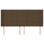 Headboard with dark brown fabric ears 183x16x118/128 cm by vidaXL, Headboards and footboards - Ref: Foro24-3119597, Price: 13...