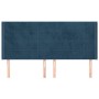 Headboard with dark blue velvet ears 183x16x118/128 cm by vidaXL, Headboards and footboards - Ref: Foro24-3119644, Price: 132...