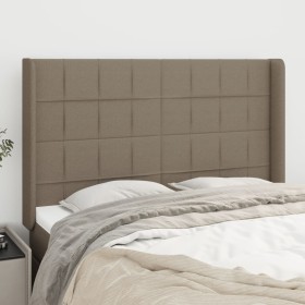 Headboard with ears in taupe gray fabric 147x16x118/128 cm by vidaXL, Headboards and footboards - Ref: Foro24-3119582, Price:...