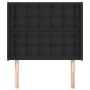 Headboard with black synthetic leather ears 103x16x118/128 cm by vidaXL, Headboards and footboards - Ref: Foro24-3119664, Pri...