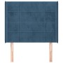 Headboard with dark blue velvet ears 93x16x118/128 cm by vidaXL, Headboards and footboards - Ref: Foro24-3119620, Price: 76,9...