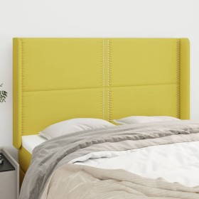 Headboard with green fabric ears 147x16x118/128 cm by vidaXL, Headboards and footboards - Ref: Foro24-3119445, Price: 87,34 €...