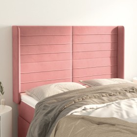 Headboard with pink velvet ears 147x16x118/128 cm by vidaXL, Headboards and footboards - Ref: Foro24-3119773, Price: 127,49 €...