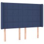 Headboard with blue fabric ears 147x16x118/128 cm by vidaXL, Headboards and footboards - Ref: Foro24-3119584, Price: 128,13 €...