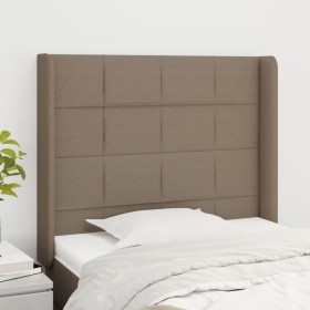 Cabecero con orejas de tela gris taupe 103x16x118/128 cm de vidaXL, Cabeceros y pies de cama - Ref: Foro24-3119574, Precio: 7...