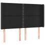 Headboard with black synthetic leather ears 147x16x118/128 cm by vidaXL, Headboards and footboards - Ref: Foro24-3119530, Pri...