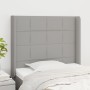 Headboard with light gray fabric ears 83x16x118/128 cm by vidaXL, Headboards and footboards - Ref: Foro24-3119554, Price: 72,...