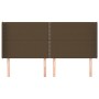 Headboard with dark brown fabric ears 203x16x118/128 cm by vidaXL, Headboards and footboards - Ref: Foro24-3119465, Price: 11...