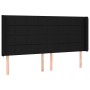 Headboard with black fabric ears 203x16x118/128 cm by vidaXL, Headboards and footboards - Ref: Foro24-3119604, Price: 141,92 ...