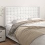 Headboard with white synthetic leather ears 183x16x118/128 cm by vidaXL, Headboards and footboards - Ref: Foro24-3119683, Pri...