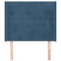 Headboard with dark blue velvet ears 103x16x118/128 cm by vidaXL, Headboards and footboards - Ref: Foro24-3119626, Price: 81,...