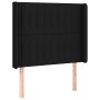 Cabecero con orejas de tela negro 93x16x118/128 cm de vidaXL, Cabeceros y pies de cama - Ref: Foro24-3119802, Precio: 78,98 €...