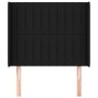 Cabecero con orejas de tela negro 93x16x118/128 cm de vidaXL, Cabeceros y pies de cama - Ref: Foro24-3119802, Precio: 78,98 €...