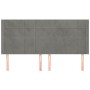 Headboard with light gray velvet ears 183x16x118/128 cm by vidaXL, Headboards and footboards - Ref: Foro24-3119640, Price: 12...