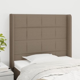 Headboard with ears in taupe gray fabric 93x16x118/128 cm by vidaXL, Headboards and footboards - Ref: Foro24-3119566, Price: ...