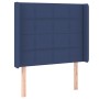 Headboard with blue fabric ears 103x16x118/128 cm by vidaXL, Headboards and footboards - Ref: Foro24-3119576, Price: 76,69 €,...