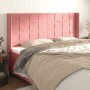 Headboard with pink velvet ears 183x16x118/128 cm by vidaXL, Headboards and footboards - Ref: Foro24-3119645, Price: 137,38 €...