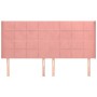 Headboard with pink velvet ears 183x16x118/128 cm by vidaXL, Headboards and footboards - Ref: Foro24-3119645, Price: 137,38 €...