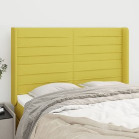 Headboard with green fabric ears 147x16x118/128 cm by vidaXL, Headboards and footboards - Ref: Foro24-3119725, Price: 95,99 €...