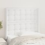 Headboard with white synthetic leather ears 103x16x118/128 cm by vidaXL, Headboards and footboards - Ref: Foro24-3119665, Pri...