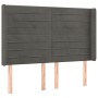 Headboard with dark gray velvet ears 147x16x118/128 cm by vidaXL, Headboards and footboards - Ref: Foro24-3119769, Price: 121...