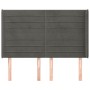 Headboard with dark gray velvet ears 147x16x118/128 cm by vidaXL, Headboards and footboards - Ref: Foro24-3119769, Price: 121...