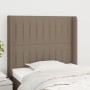 Cabecero con orejas de tela gris taupe 93x16x118/128 cm de vidaXL, Cabeceros y pies de cama - Ref: Foro24-3119804, Precio: 74...