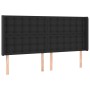 Headboard with black synthetic leather ears 163x16x118/128 cm by vidaXL, Headboards and footboards - Ref: Foro24-3119676, Pri...