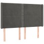 Headboard with dark gray velvet ears 147x16x118/128 cm by vidaXL, Headboards and footboards - Ref: Foro24-3119489, Price: 112...