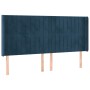 Headboard with dark blue velvet ears 203x16x118/128 cm by vidaXL, Headboards and footboards - Ref: Foro24-3119888, Price: 138...