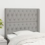 Headboard with light gray fabric ears 93x16x118/128 cm by vidaXL, Headboards and footboards - Ref: Foro24-3119898, Price: 92,...