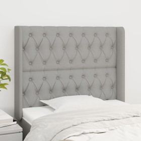 Headboard with light gray fabric ears 93x16x118/128 cm by vidaXL, Headboards and footboards - Ref: Foro24-3119898, Price: 92,...