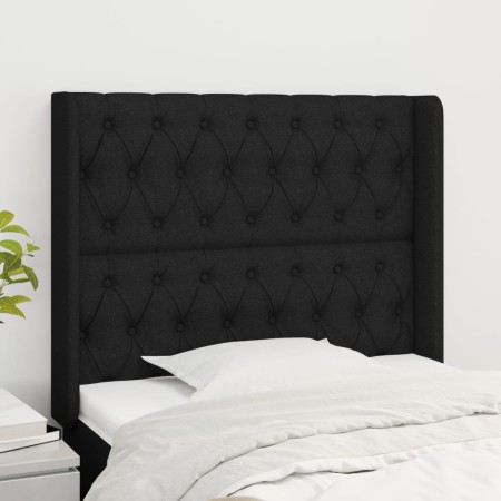 Cabecero con orejas de tela negro 103x16x118/128 cm de vidaXL, Cabeceros y pies de cama - Ref: Foro24-3119908, Precio: 85,40 ...