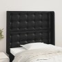 Headboard with black synthetic leather ears 83x16x118/128 cm by vidaXL, Headboards and footboards - Ref: Foro24-3119652, Pric...