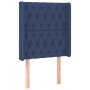 Headboard with blue fabric ears 83x16x118/128 cm by vidaXL, Headboards and footboards - Ref: Foro24-3119896, Price: 88,26 €, ...